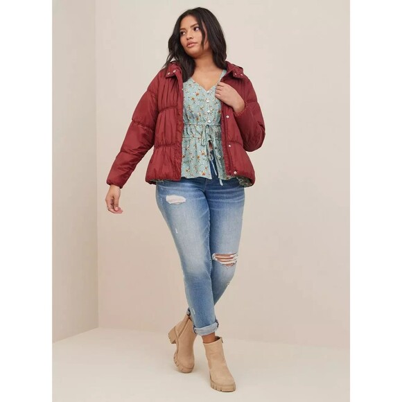 NWT Torrid Gauze Waist Detail Flutter Sleeve Top 4X or 26 Plus - Picture 4 of 5